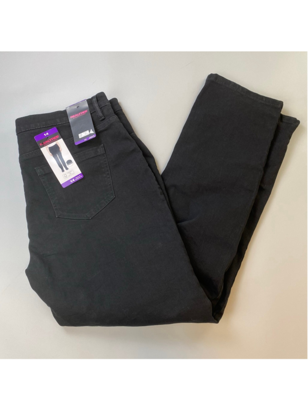 Realtree Jeans Black Womens 14 Plaid Lining Utility Workwear Gorpcore Outdoorsy